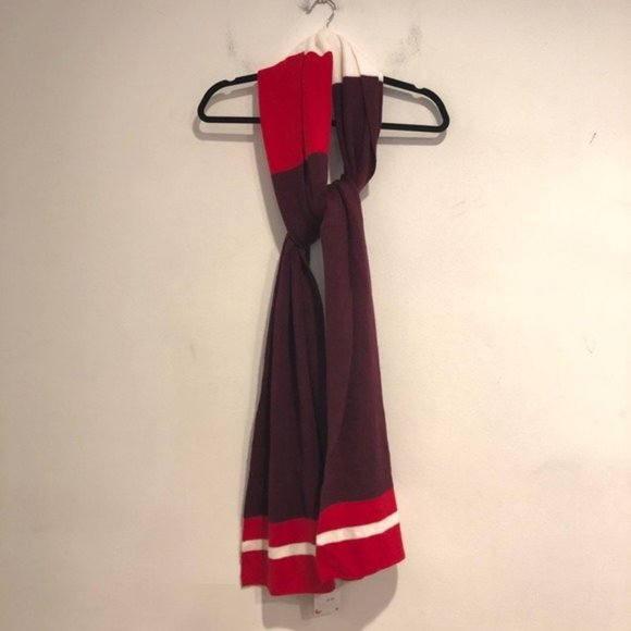 Rare Zara size medium scarf burgandy and red white - Picture 7 of 8